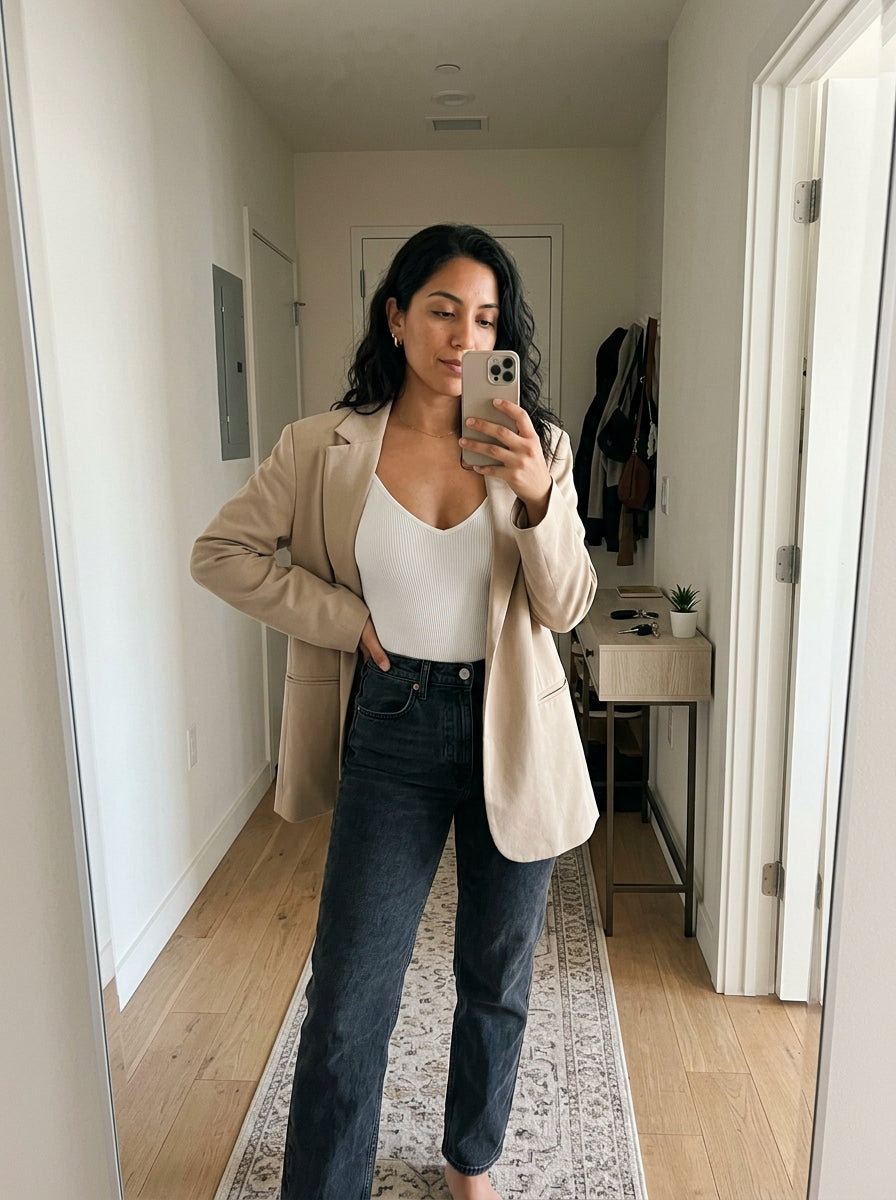Blanco + blazer