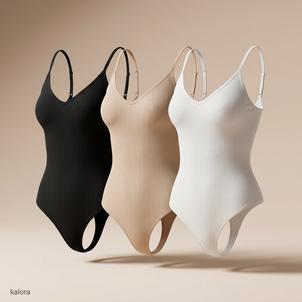 Bodies modeladores kalora negro, beige y blanco